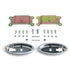 Billet Aluminum Oval Interior Door Handle Recessed Base Back Plate Hardware Pair