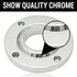 Chrome Billet Steering Column Split Swivel Floor Mount for 1 3/4, 2", & 2 1/4"