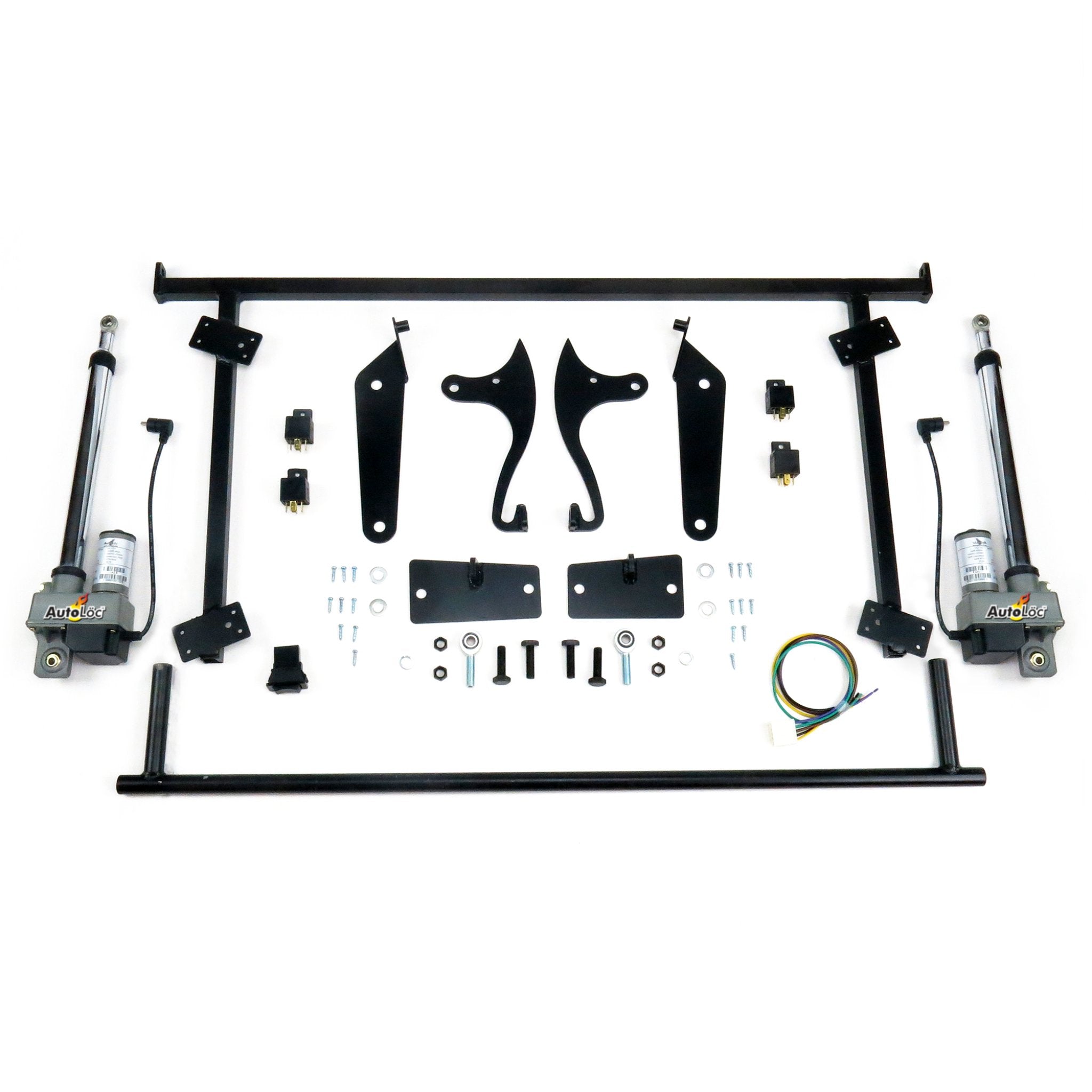 Universal Automated Power Tilt Hood Reverse Hinge Kit w/ Switch for Car Truck