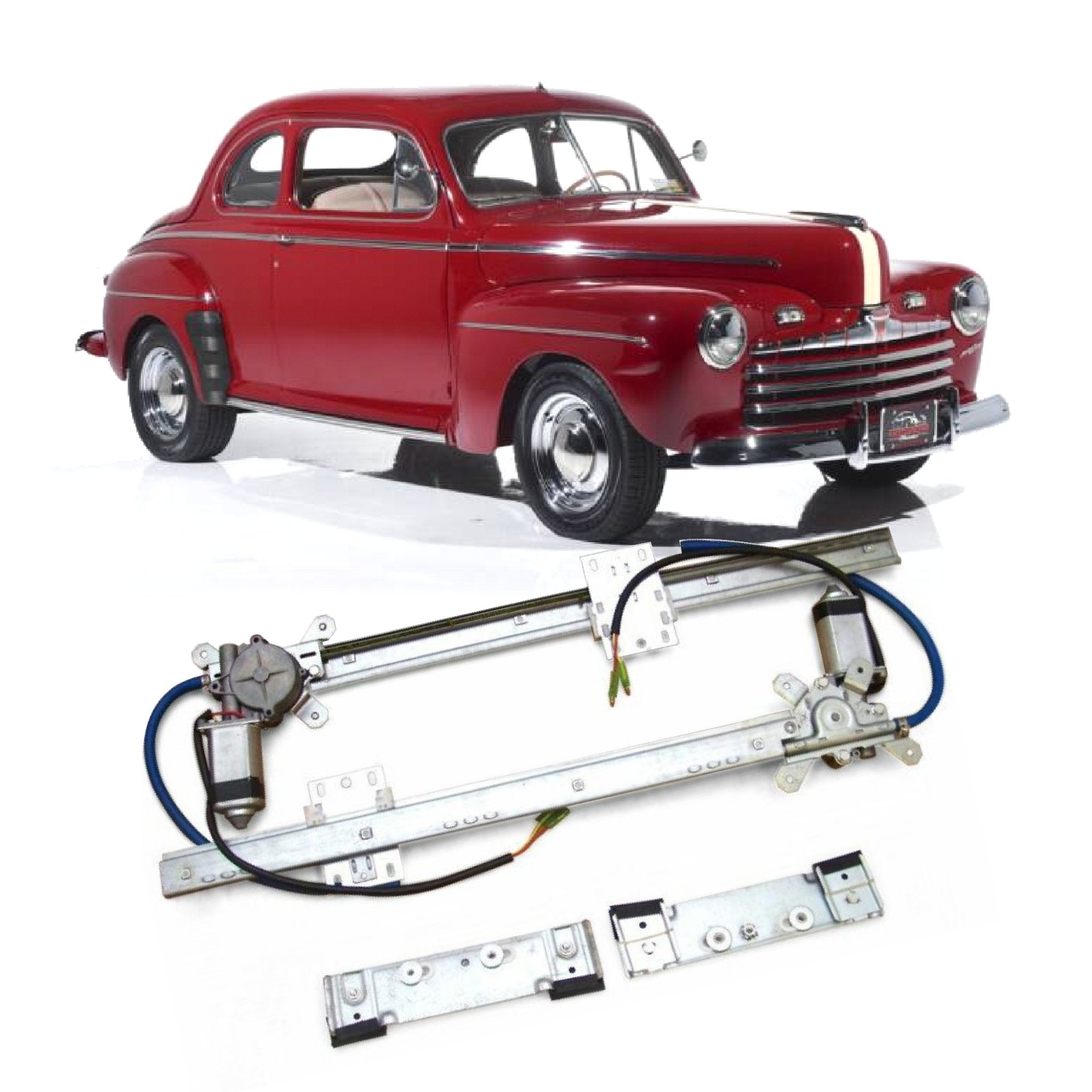 2 Door Electric Power Window Kit for 1946 Ford Coupe Club Standard Deluxe Super