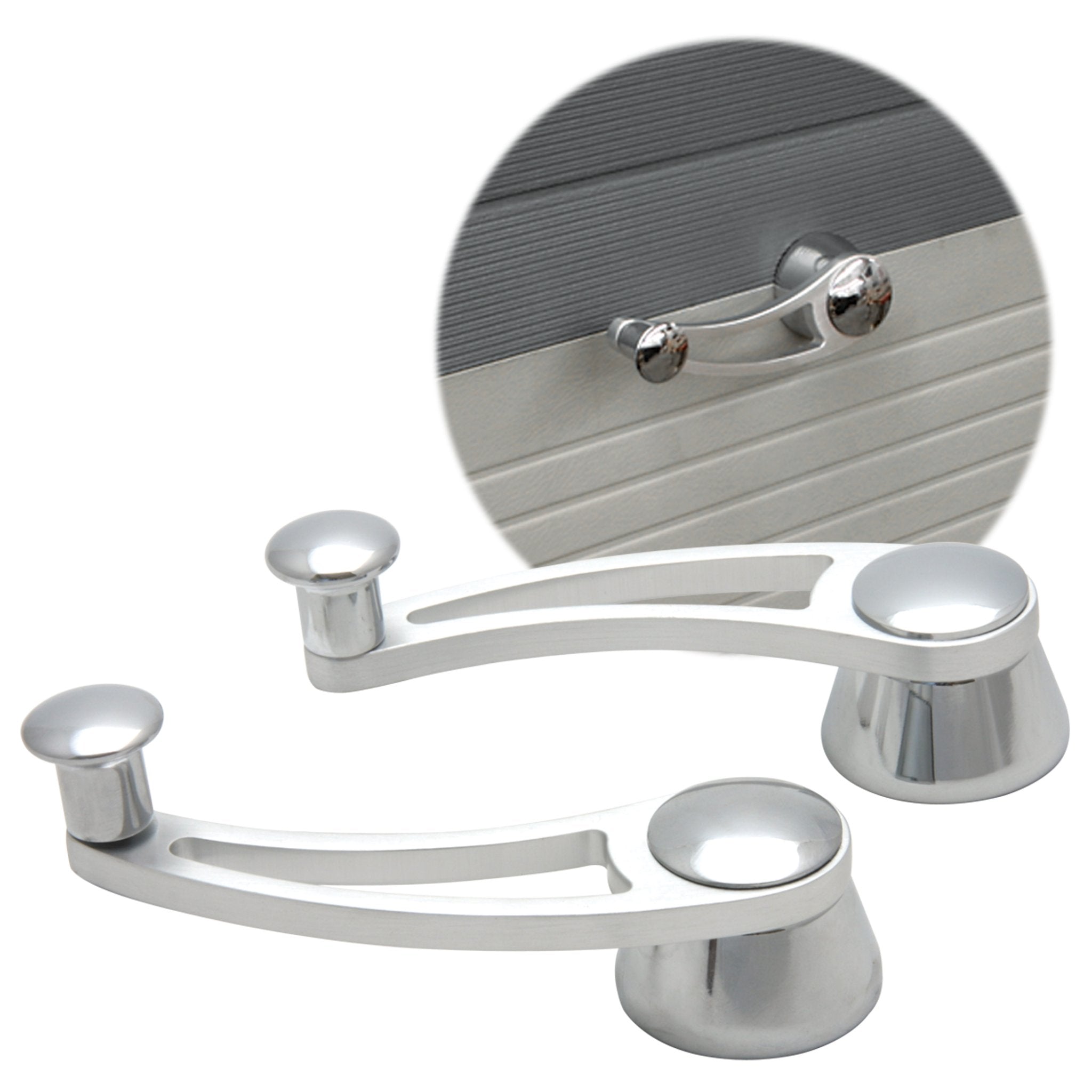 Billet Aluminum Interior Car Door or Window Crank Handle Lever Set Optional Knob