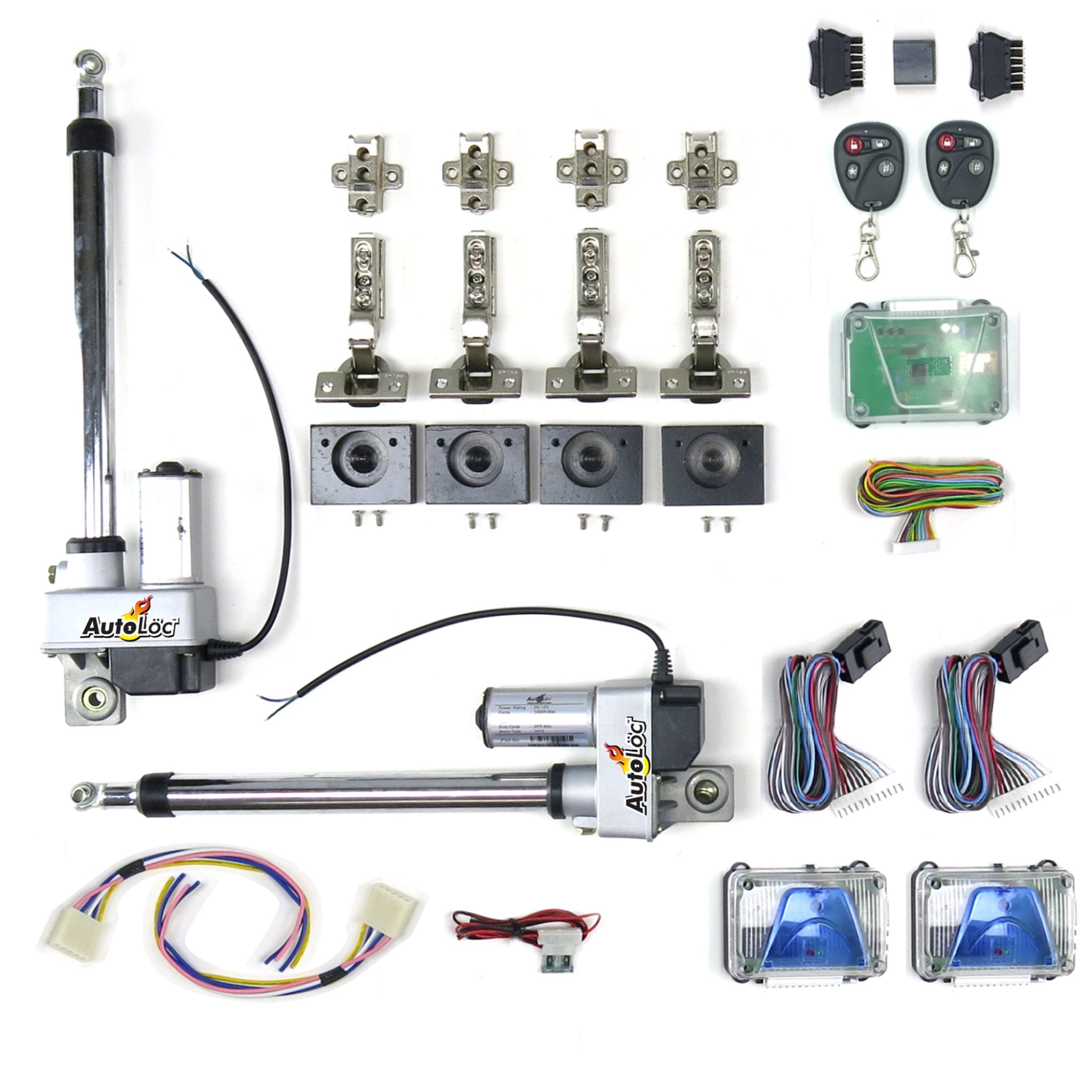 Kit de bisagras de capó divididas eléctricas de alta resistencia con control remoto y herrajes para interruptor de motores