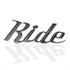 Chrome Metal "Ride" Car Script Lettering Fender Emblem Badge Auto Truck Hot Rod