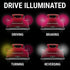 Universal LED Pair Bed Roll Taillight 4 Color - Drive Brake Turn Reverse