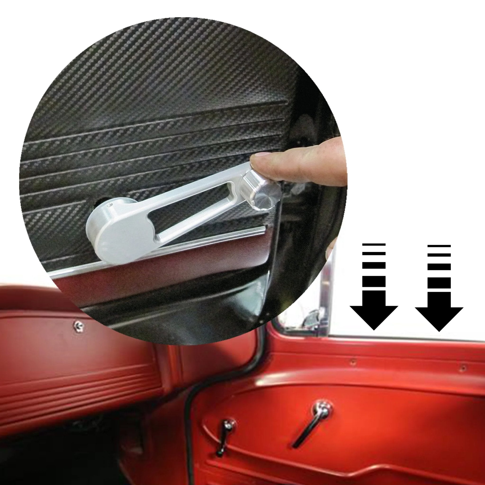 Controle 2 ventanillas eléctricas de automóvil desde 1 kit de botón de palanca de interruptor de manivela eléctrica