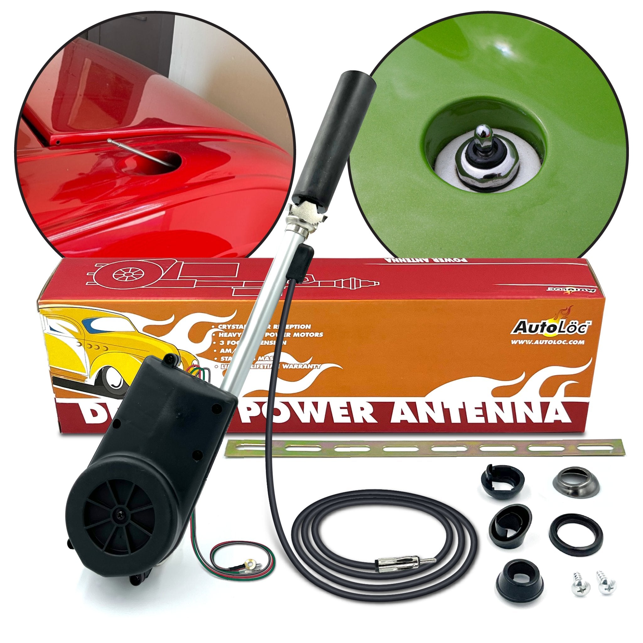 Frenched AM FM Radio de coche Kit de antena de potencia automática mástil inoxidable eléctrico 12V