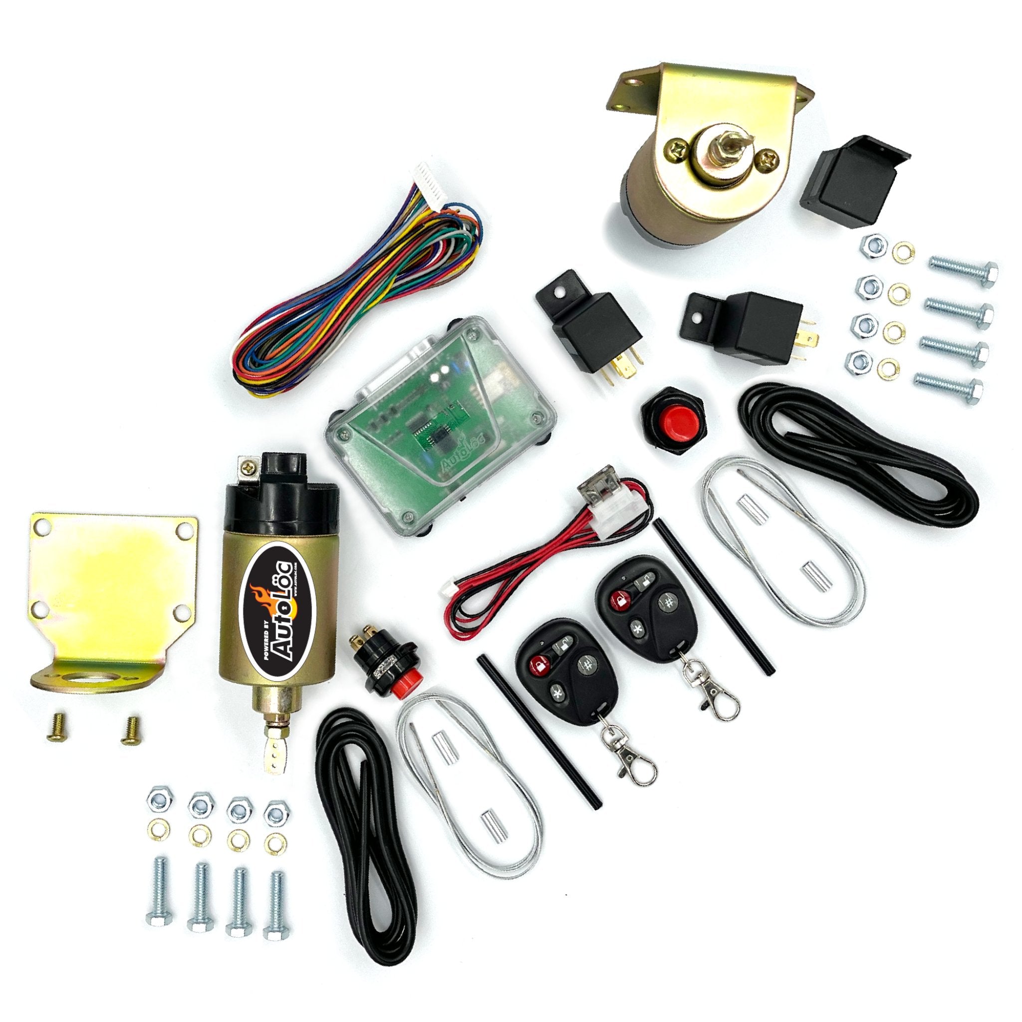 Autoloc Heavy Duty 4CH 50 lb Solenoid Remote Control Shaved Door Handle Pop Kit