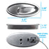 Billet Aluminum Oval Interior Recessed Swish Door Handle Pocket Lever Set Pair