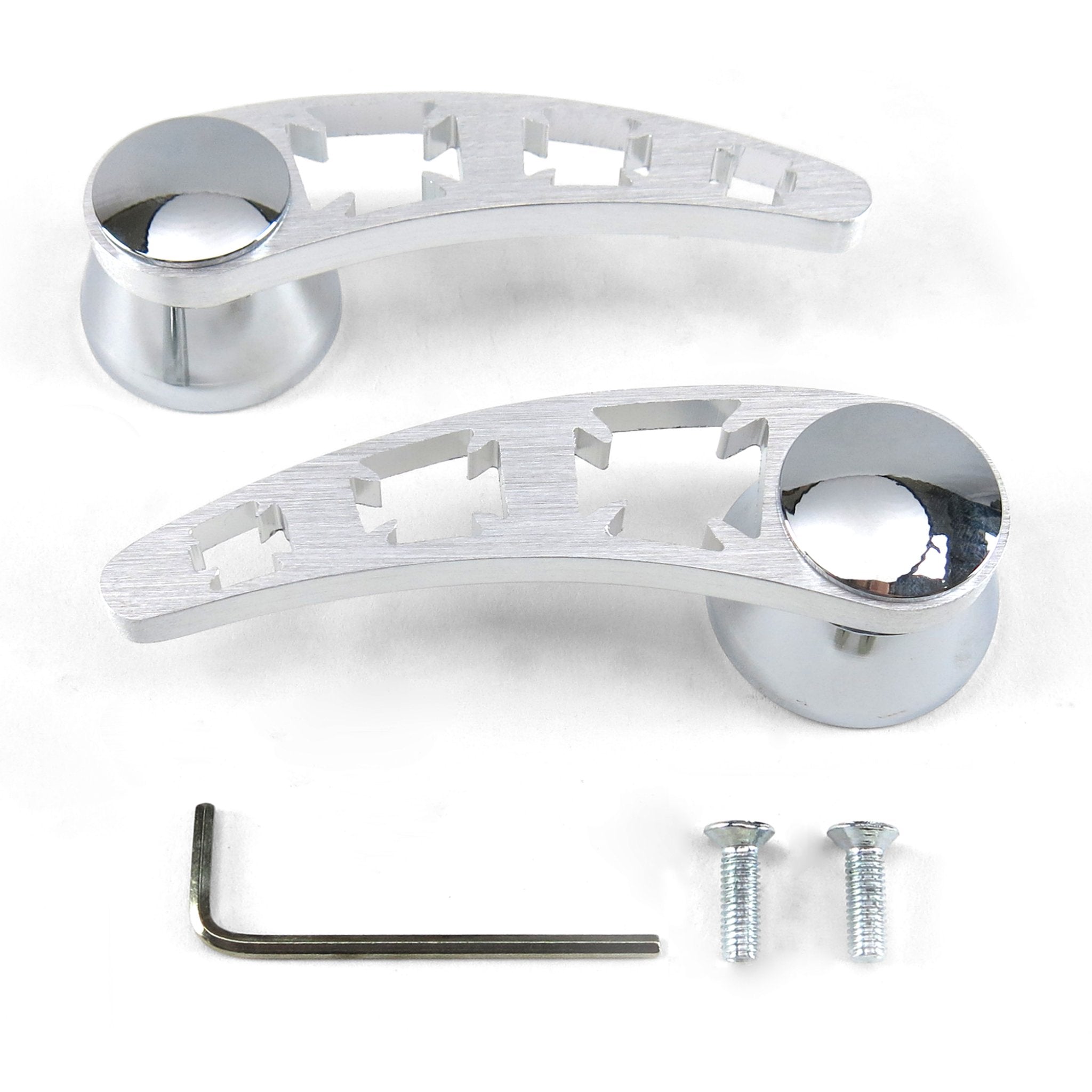 Universal Billet Aluminum Interior Car Door Handle Levers (Pair) - Maltese Cross