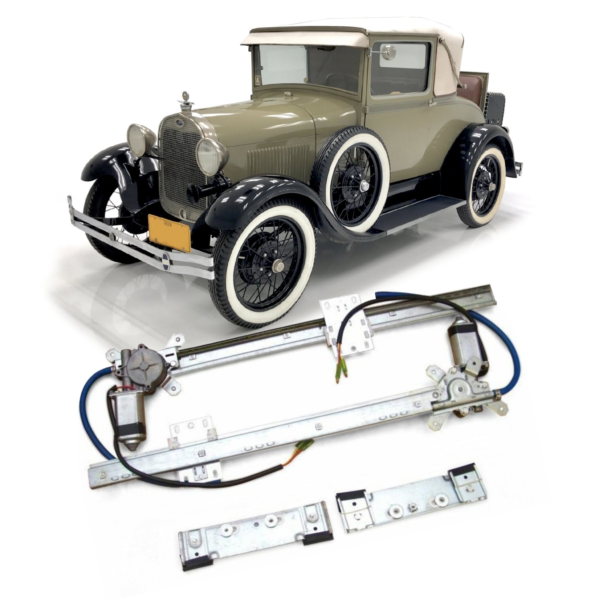 Power Window Kit for 1928 Model A Coupe Business Standard Deluxe Sport Special