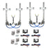 1901-1902 Isotta Fraschini Runabout 4 Door Flat Glass 12V Power Window Conversion Kit with One Touch Billet Crank Switches