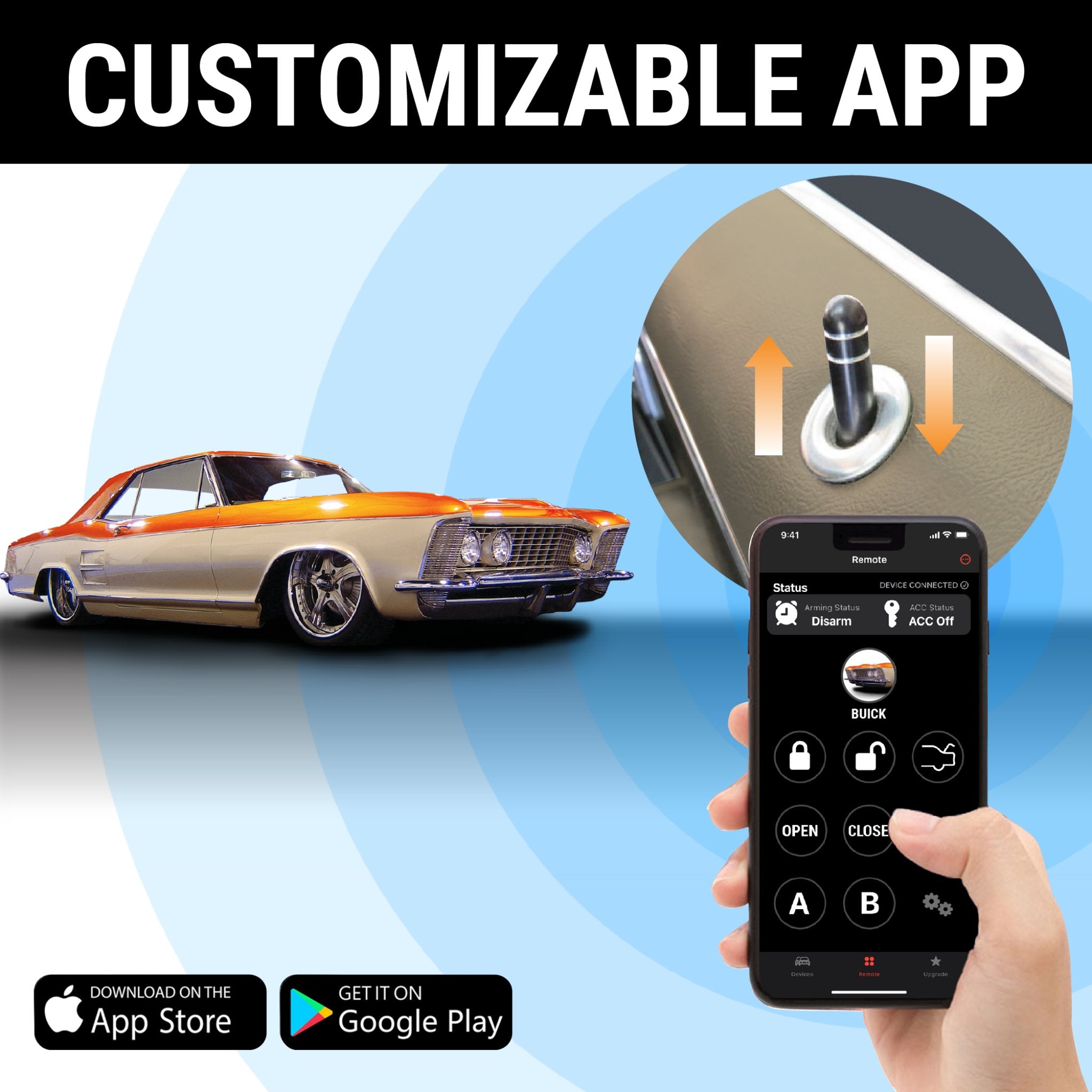 1986-1991 Buick LeSabre Central Locking 2 Door Power Lock Kit With Remote Keyless Entry, Estate Wagon, Custom,  Limited, T-Type, LeSabre