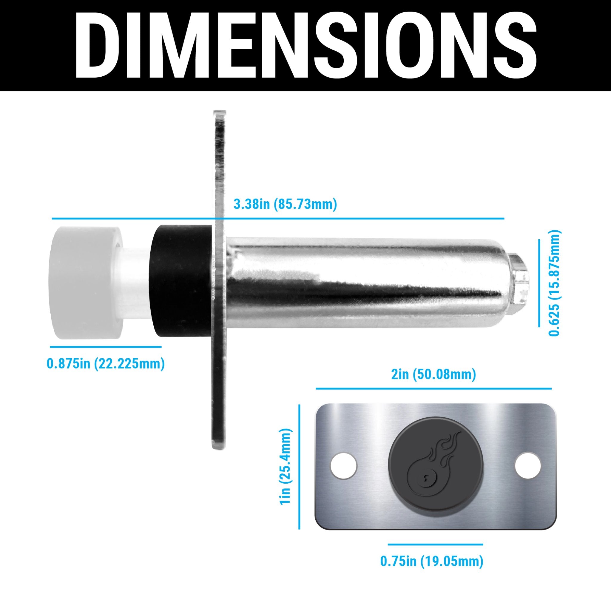 Kit universal de puerta afeitada de alta resistencia con solenoides de 100 lb con control remoto Poppers