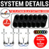 4 Door Flat Glass Power Window Kit with Black Billet Aluminum Daytona Switches