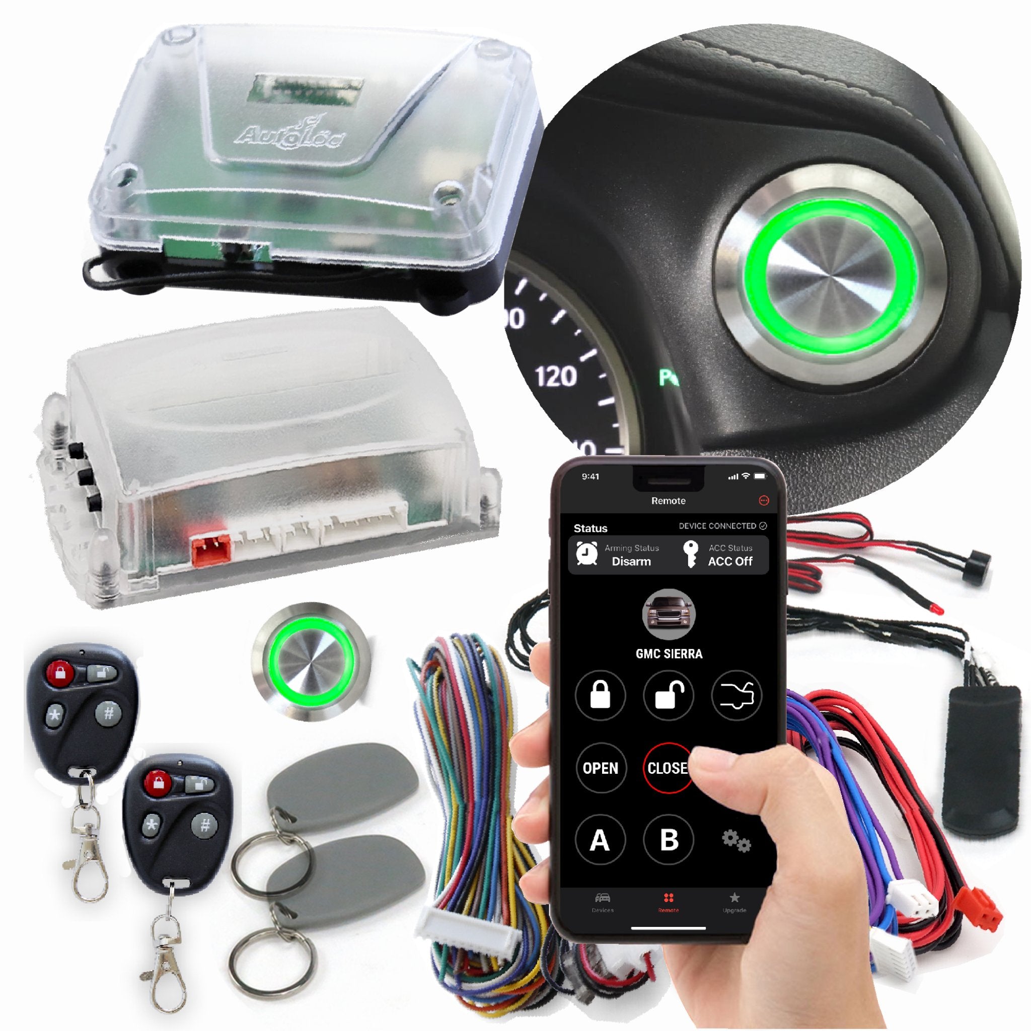 Engine Start Modules with RFID, Remotes and Button