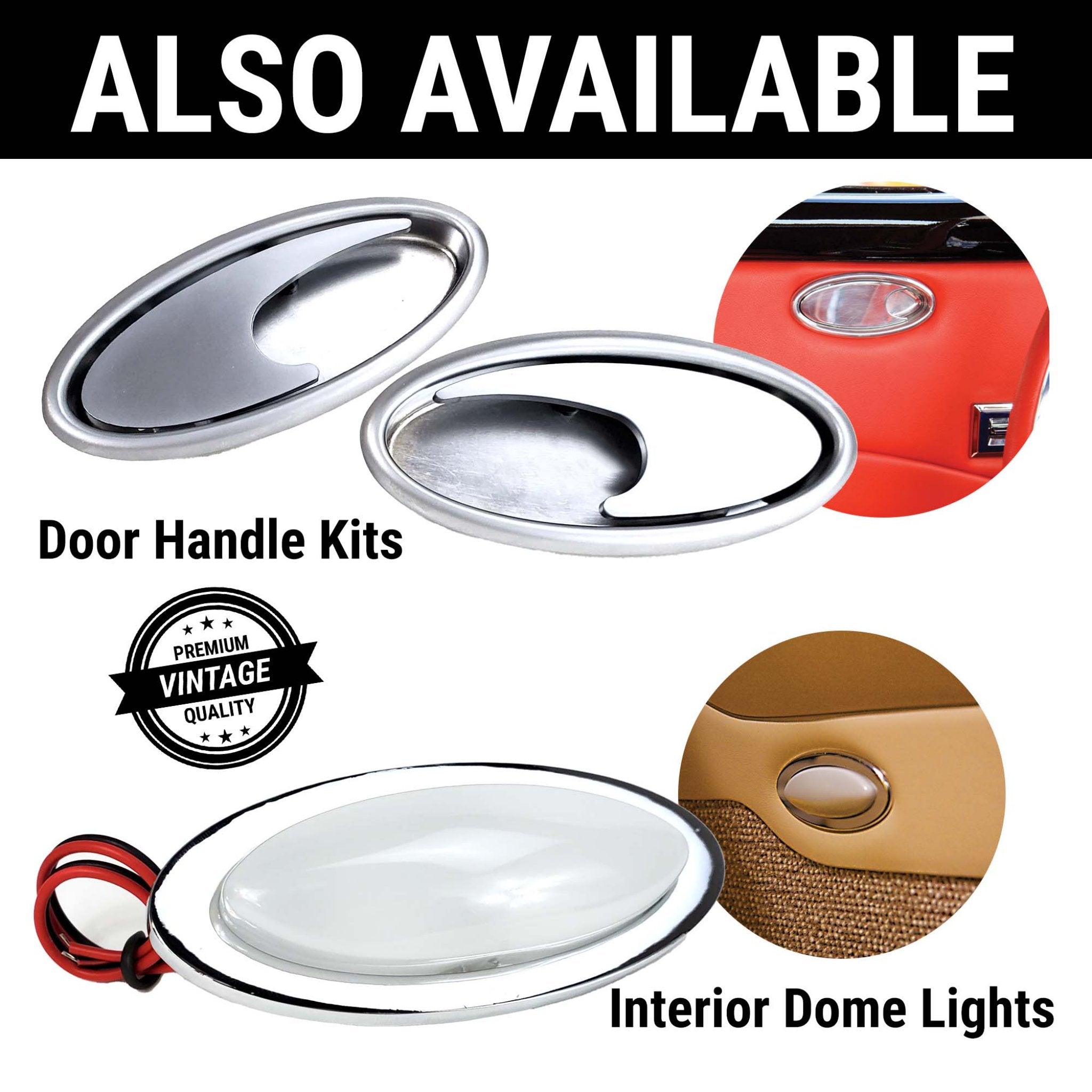 Palancas universales de aluminio para manija de puerta interior de automóvil (par) - Diseño de llama
