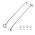 Stainless Steel Door Prop Open Rods Set Holds Latch Interior Display Car Shows