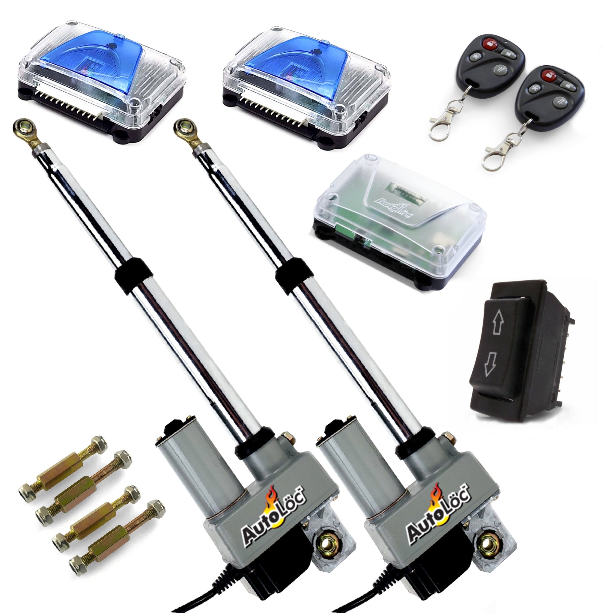 Kit de 2 motores con cubierta Tonneau eléctrica de control remoto de alta resistencia con módulos de control de 12 V