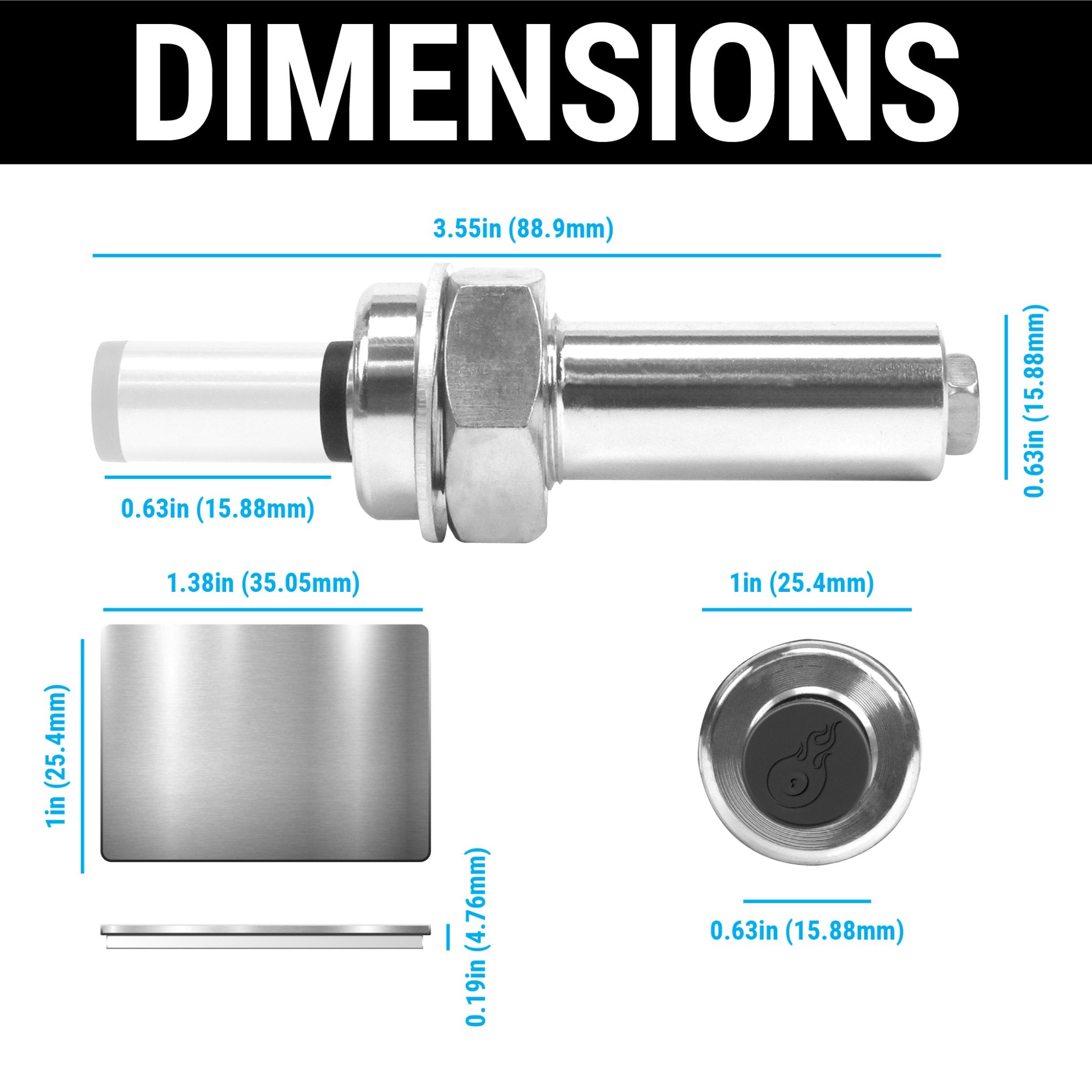 Popper de puerta ajustable de aluminio billet con resorte de alta resistencia para puertas afeitadas