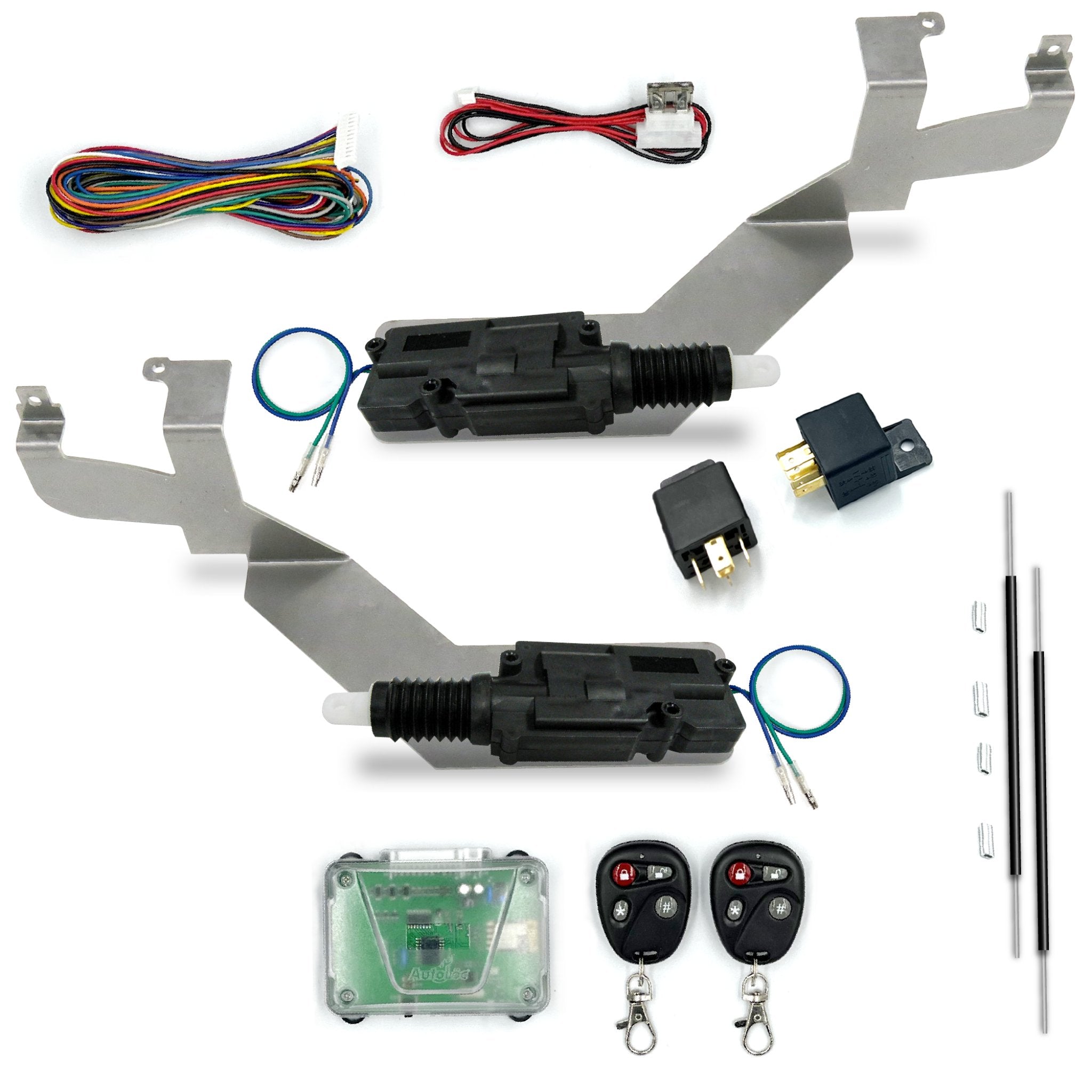 Kit de puerta de afeitar atornillada para la mayoría de automóviles y camionetas GM de 1978 a 2000 con control remoto de 8 canales