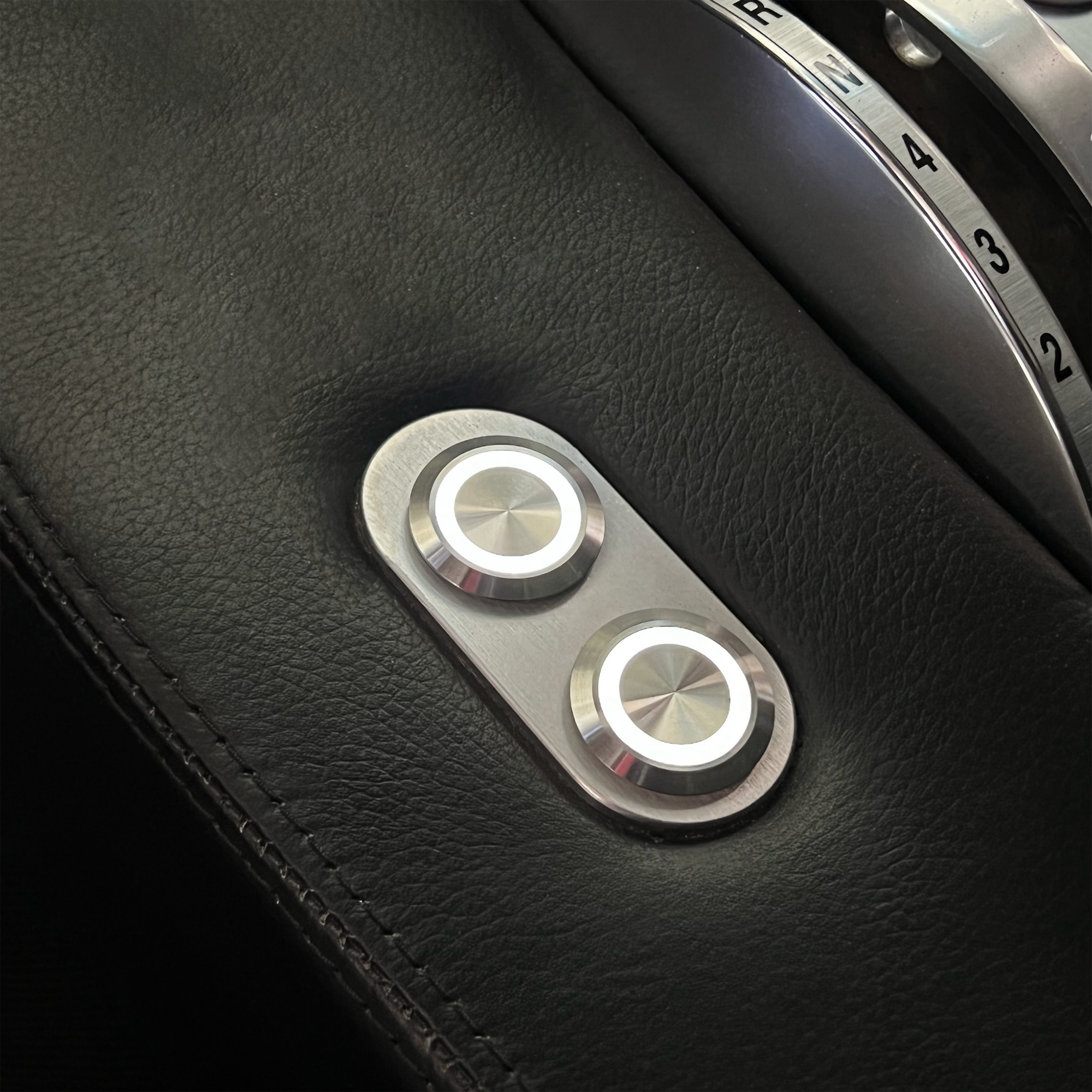 Silver Daytona Billet Switches with White Illumination Installed