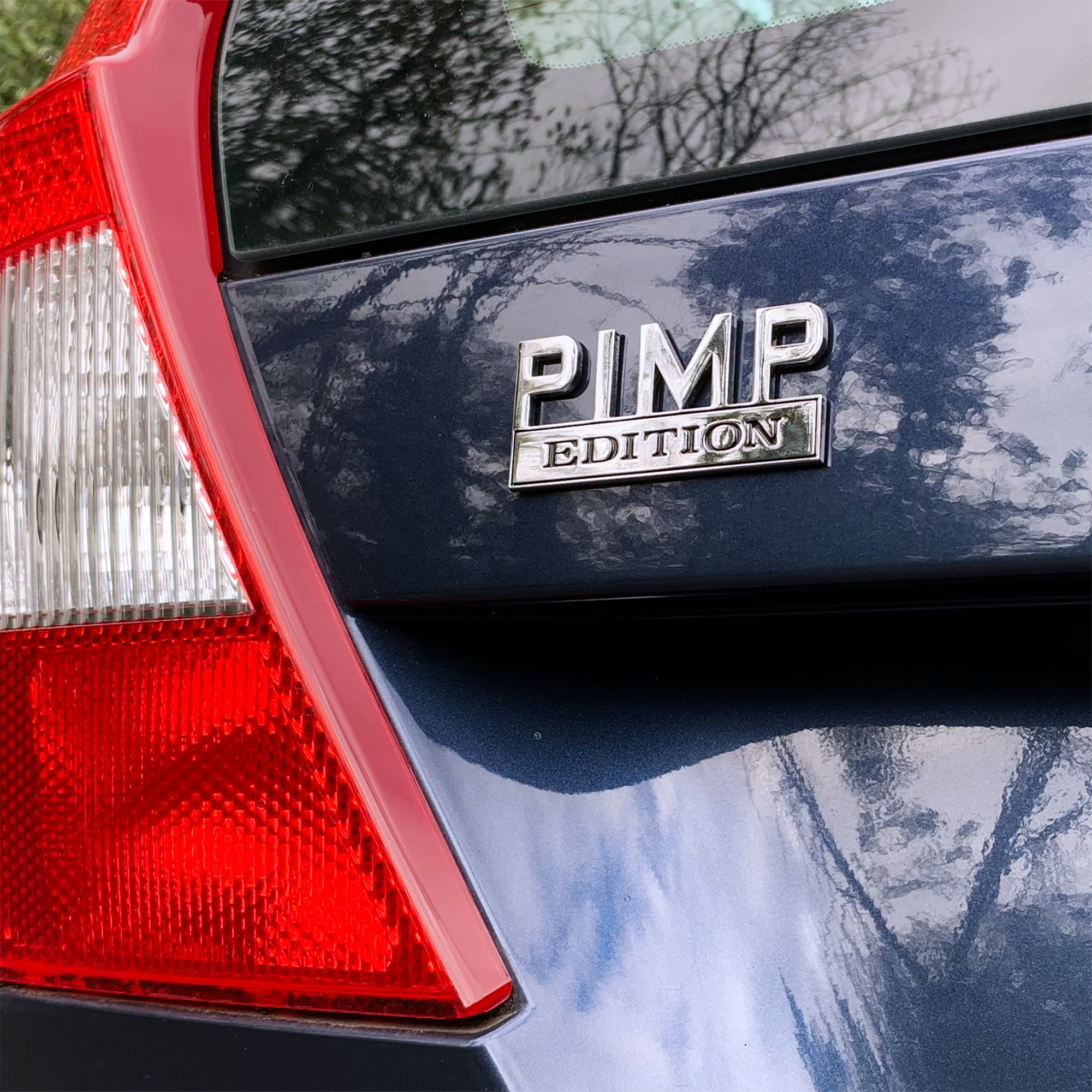 Pimp Edition Metal Emblem Installed on Rear Trunk