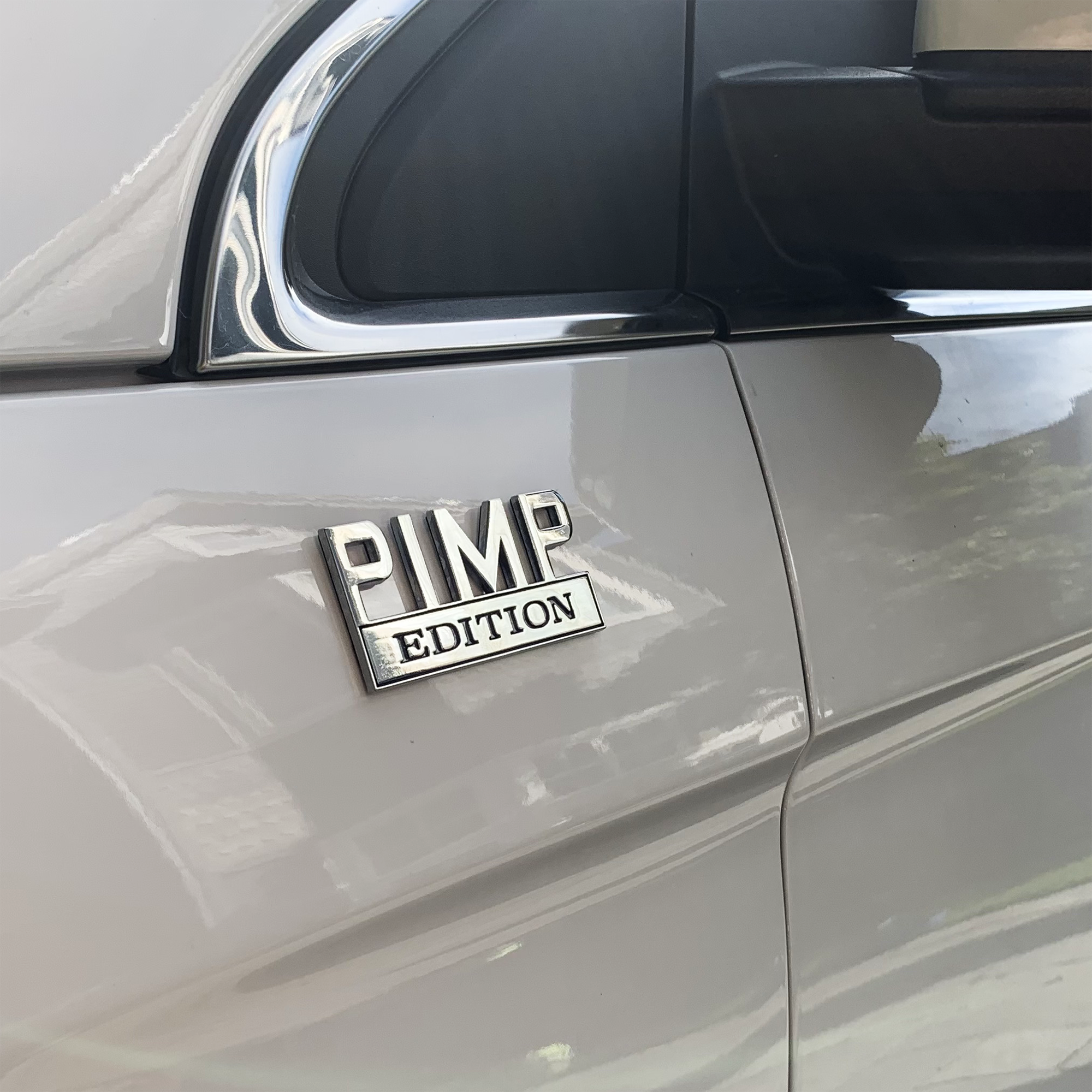 Pimp Edition Metal Emblem Installed on Side Fender