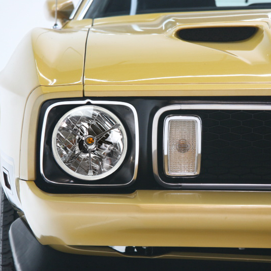 AutoLoc Tri-Bar Headlight Installed on a Mustang