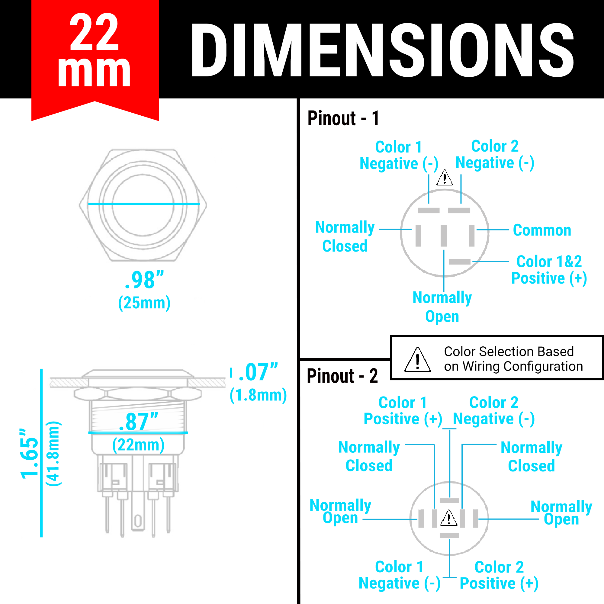 22mm Dimensions