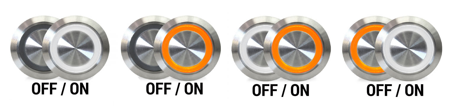 Billet Button Dual Illumination 4 Options