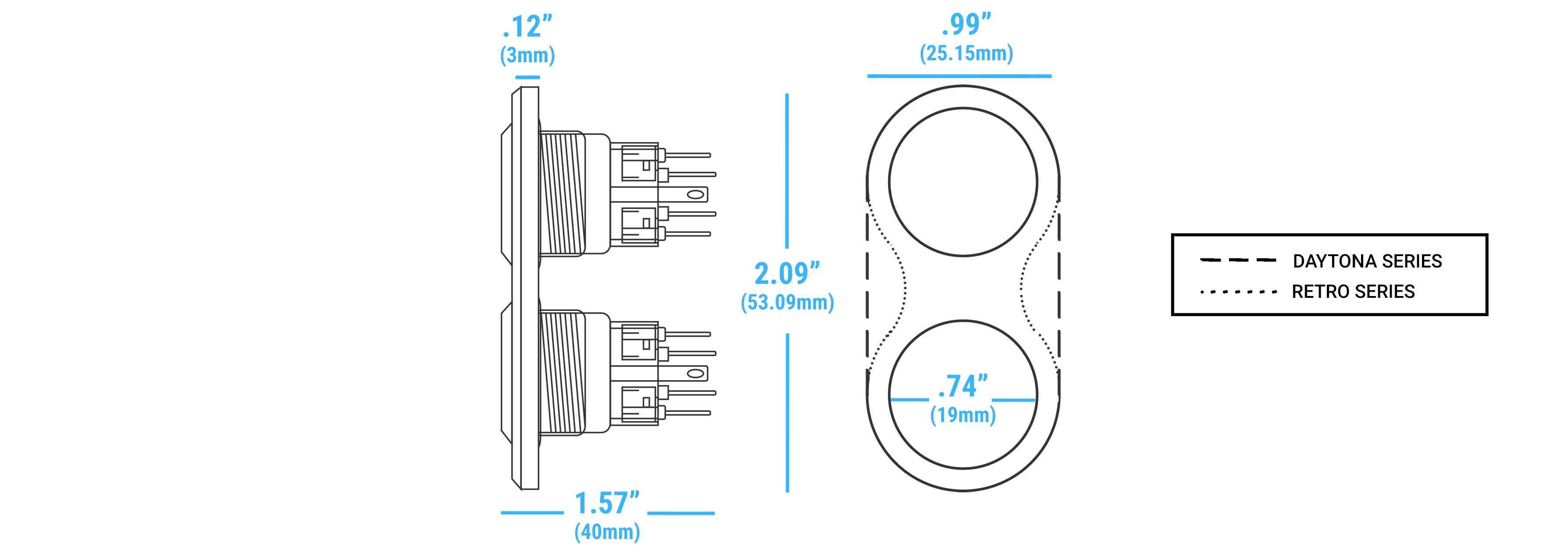 Billet Switch Specifications and Dimensions