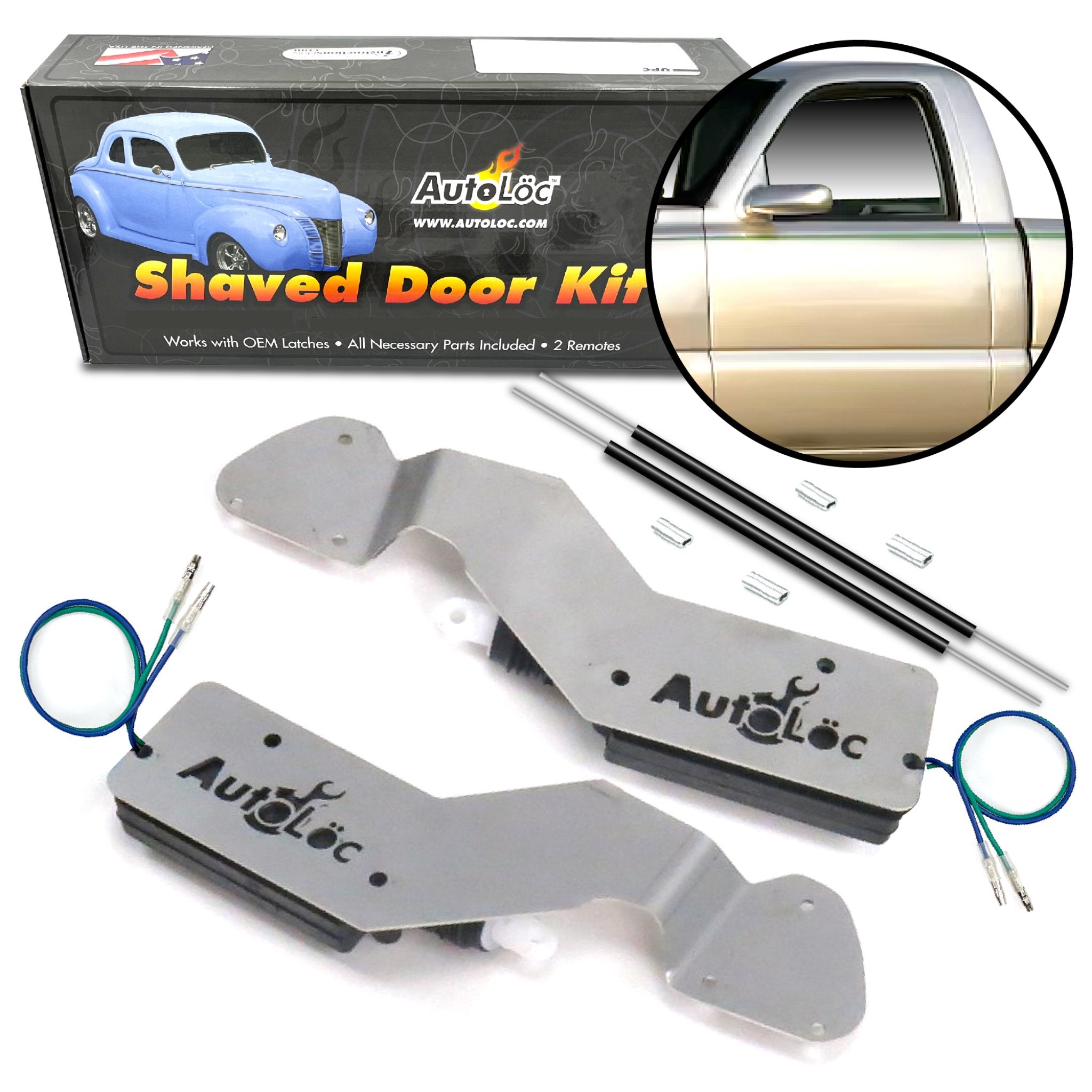 Bolt-On Shave Door Kit for 99-06 Full Size Chevy/GMC Trucks Heavy-Duty Actuators