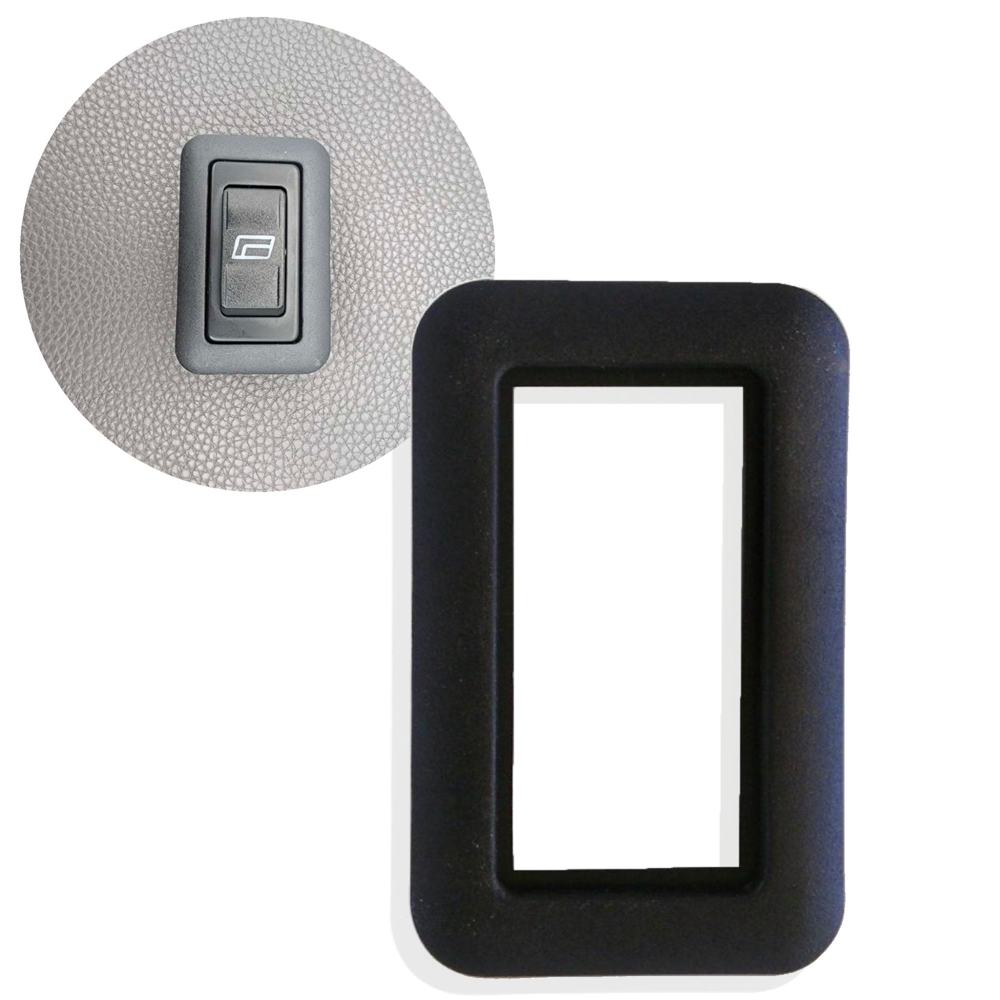 Cerradura de puerta de ventanas eléctricas de coche, embellecedor de marco de bisel, interruptor único de montaje empotrado negro, 12V