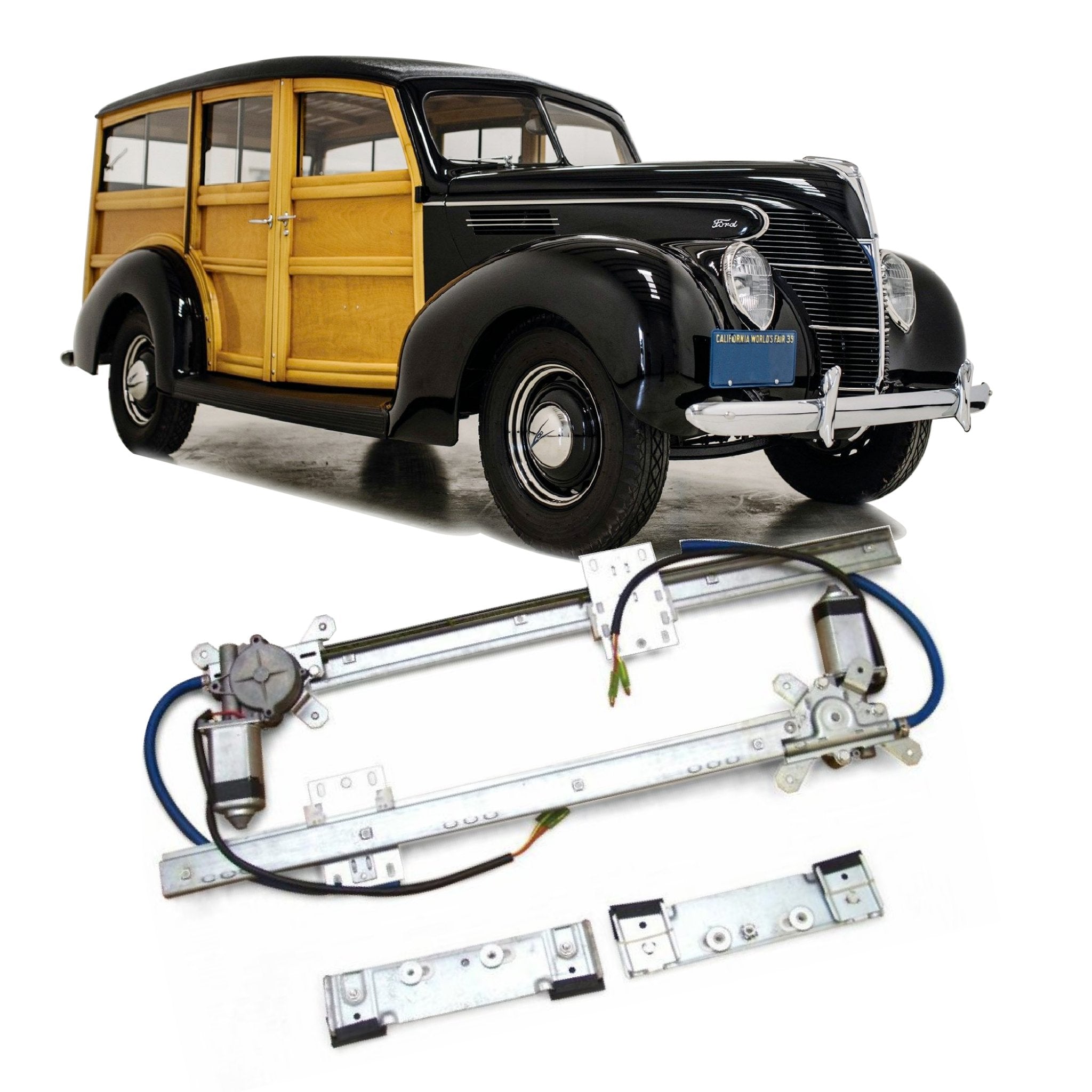 Power Window Conversion Kit for 1939 Ford Station Wagon Standard Deluxe Woody