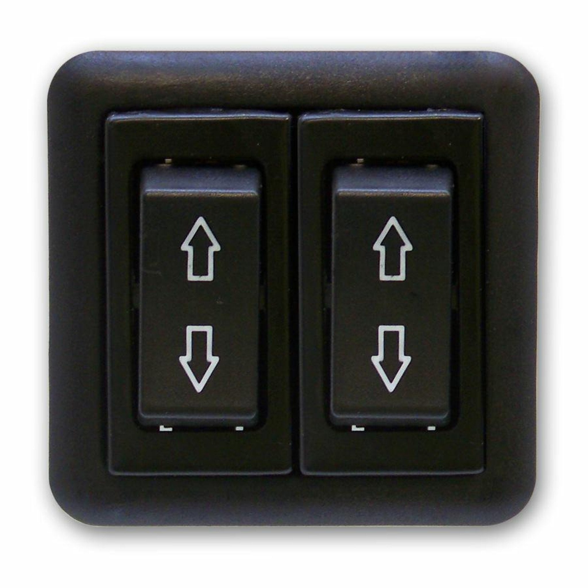 Black Dual 2 Rocker Switch Frame Bezel Trim Door Panel Cover Power Windows Locks