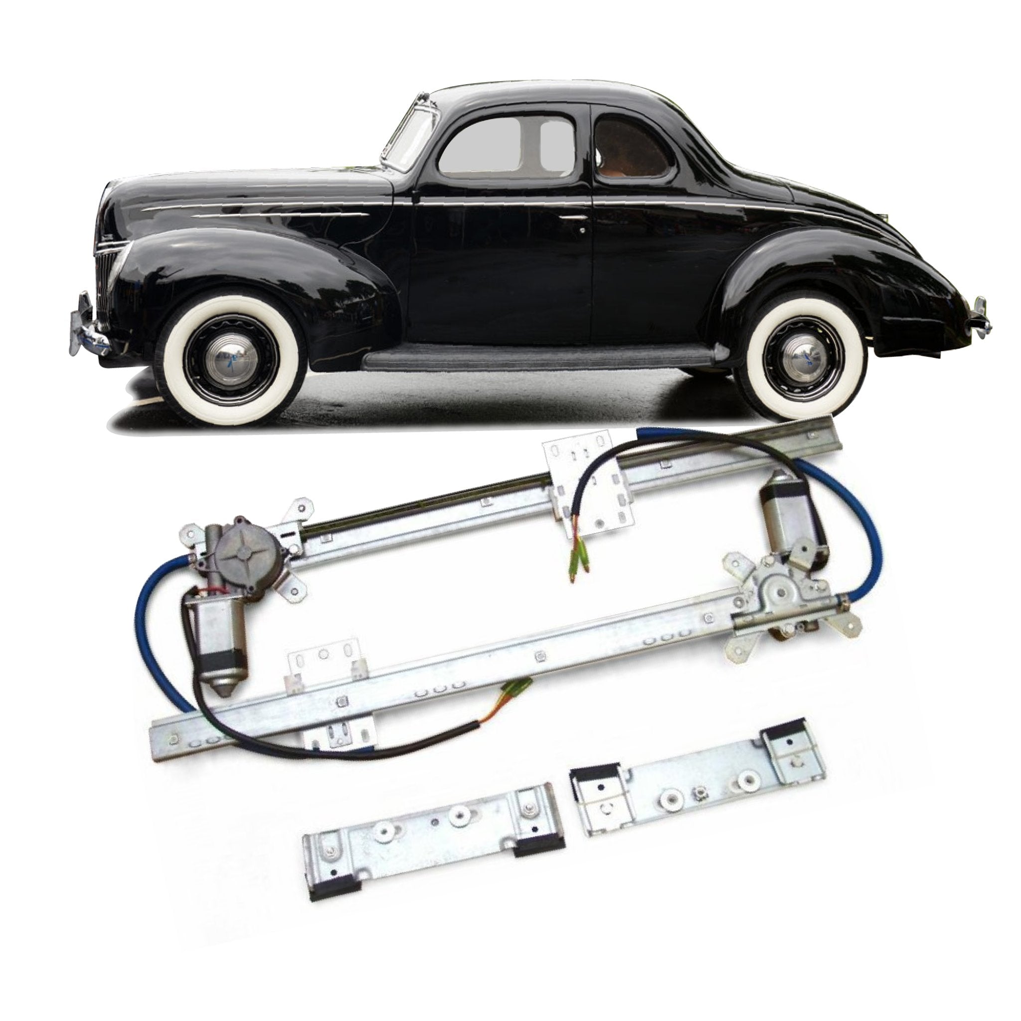 Power Window Conversion Kit for 1939 Ford Sedan Standard Deluxe Tudor Fordor