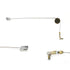 Kit de sistema de Cable de polea de pestillo de solenoide de manija de puerta de coche afeitado de acero inoxidable