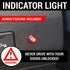 12V Power Suicide Door Safety Pin Dead Lock System Set Kit w/ Indicator Light