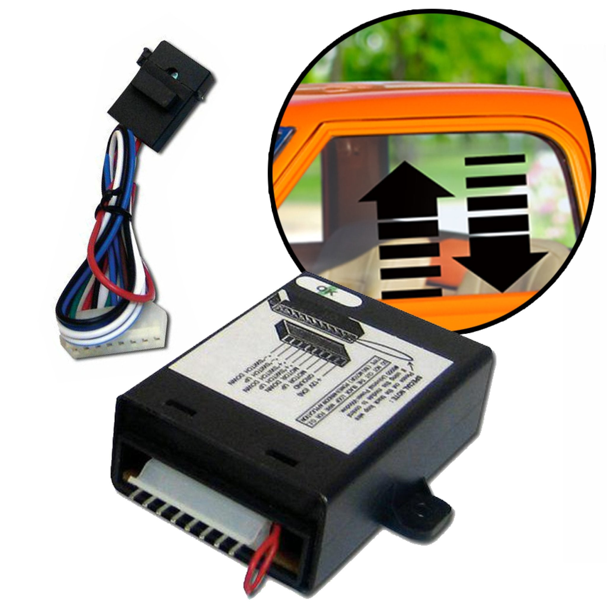 Autoloc One Touch Up Down Car Power Window Switch Control Module 12V Universal