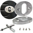 Billet Aluminum Bear Claw Door Latch Interior Release Knob Oval Trim Plate Set