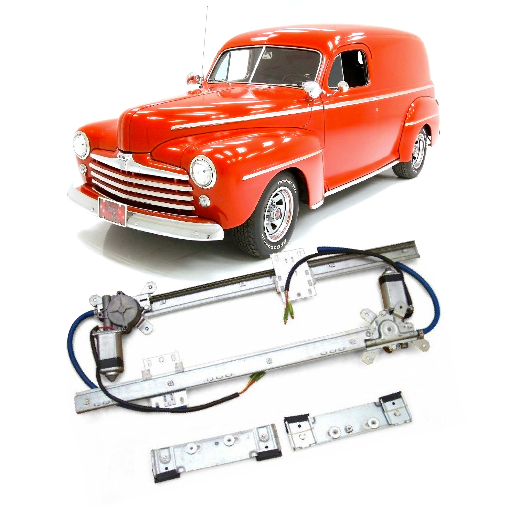Autoloc 12V Electric Power Window Conversion Kit for 1946 Ford Delivery