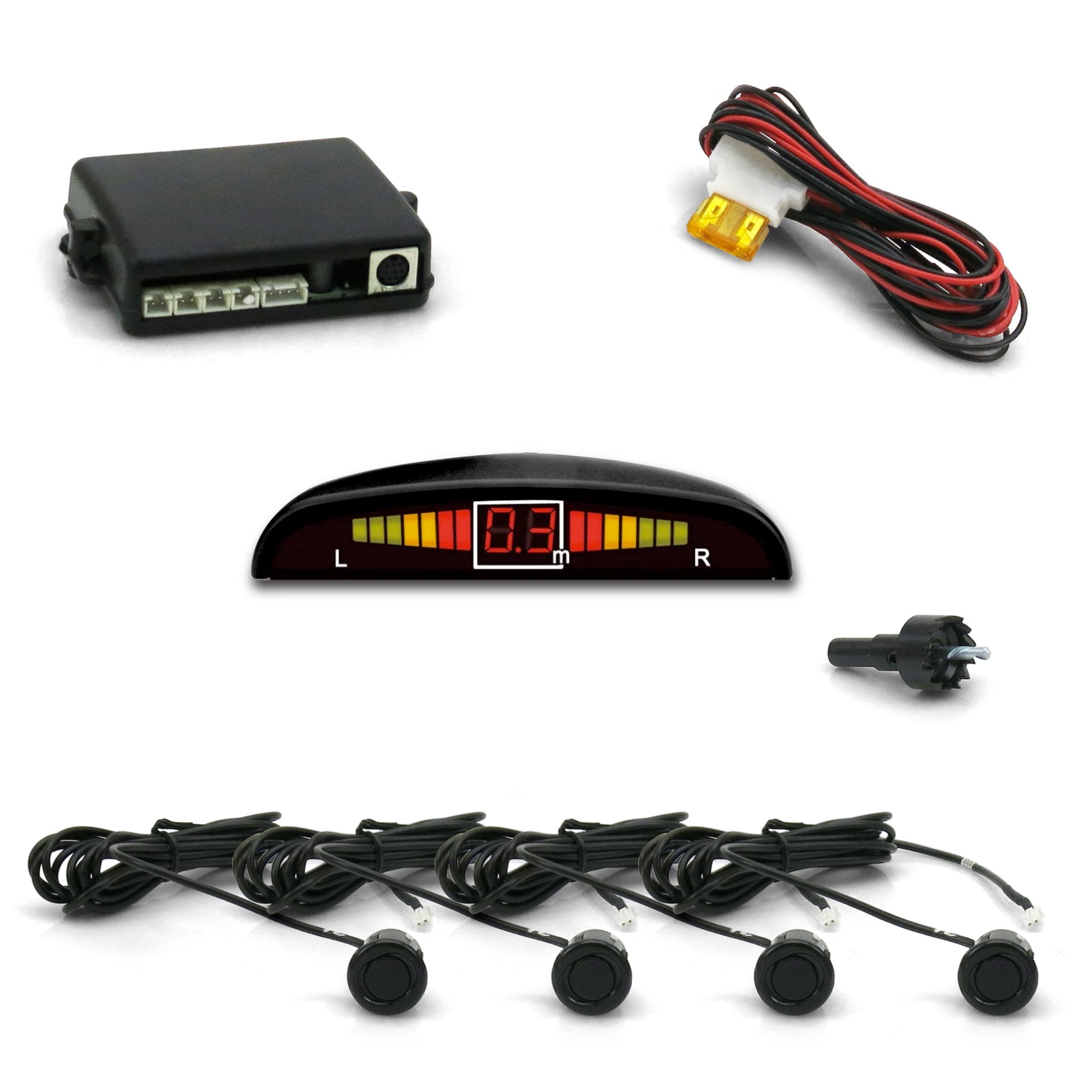 Universal Car Backup Reverse Sensor LED Display Radar Sound Parking Alarm Alert
