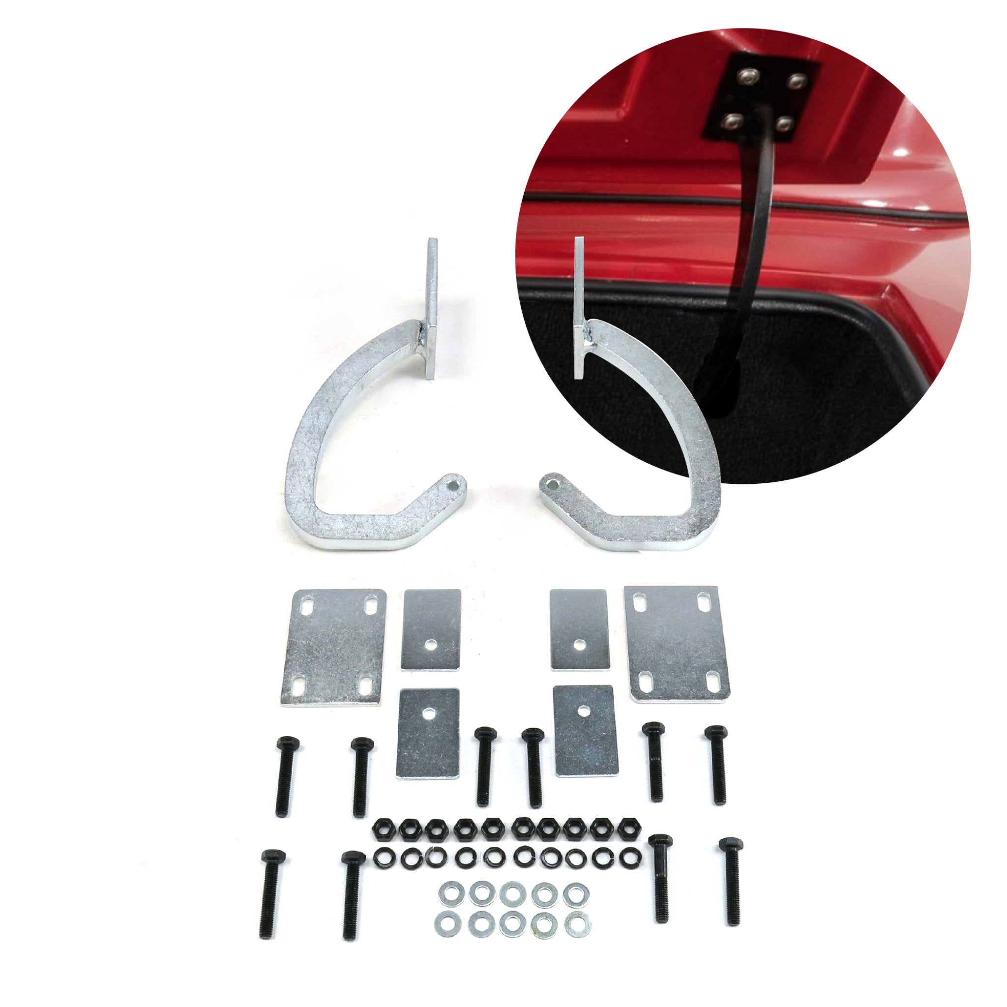 Kit de bisagras para tapa de maletero Universal, reparación de repuesto mejorada para Hot Rod de coche personalizado