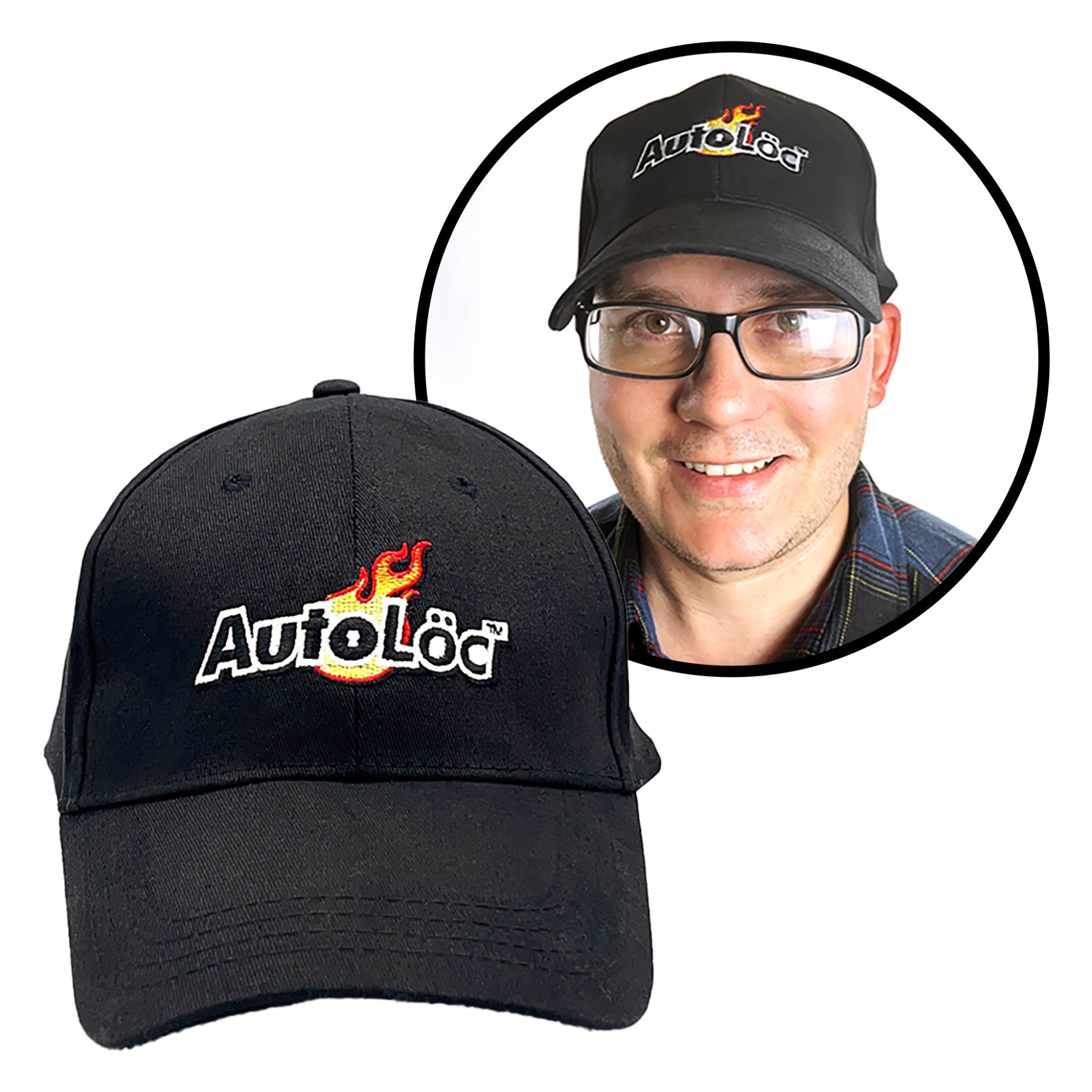 Gorra de béisbol clásica bordada con logo AutoLoc - Negro