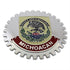 Chrome Car Truck Michoacan Mexico Grill Badge Emblem Flag Red Banner Medallion