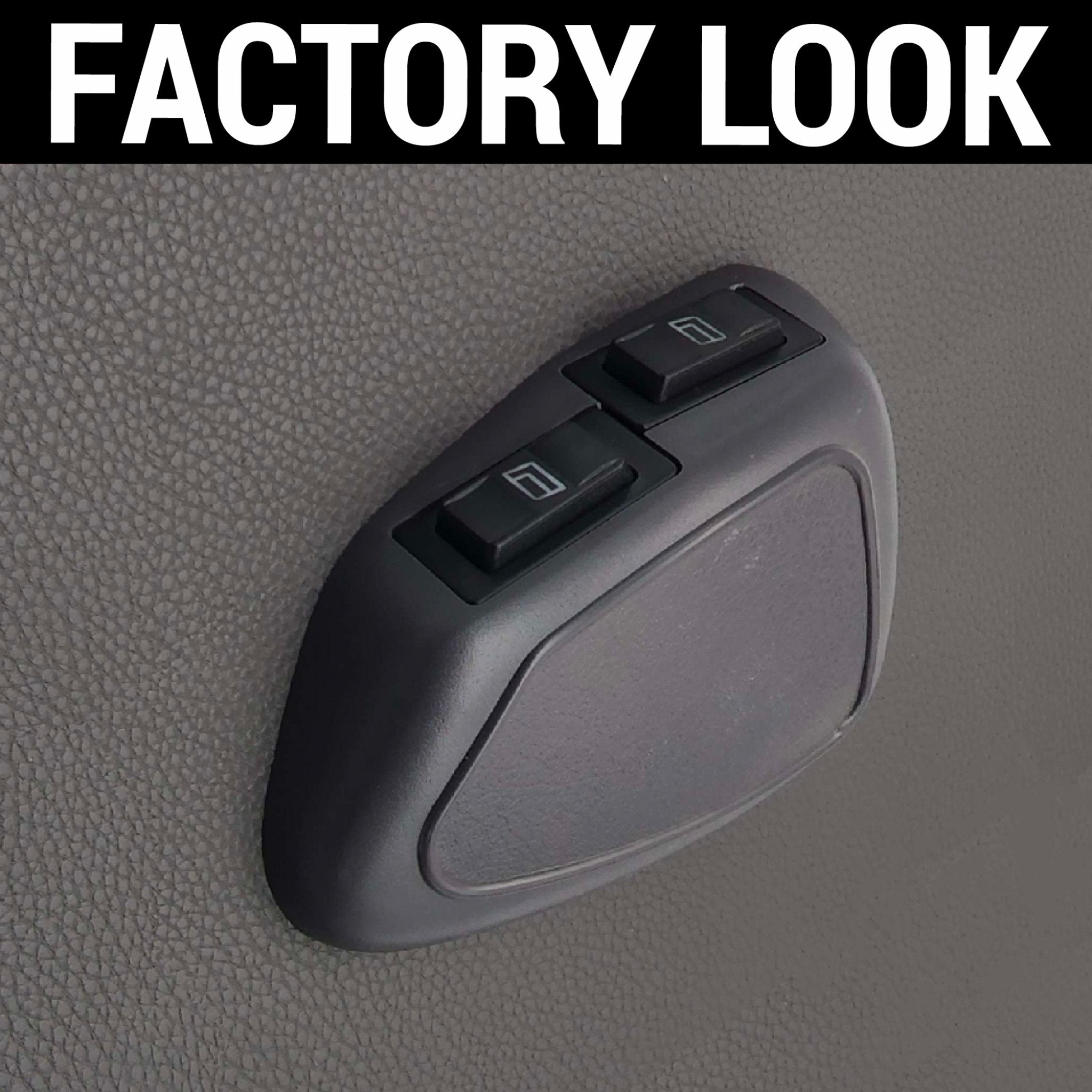 Doble 2 interruptores basculantes, caja negra, Panel biselado, cerraduras de ventanillas eléctricas para puerta del conductor del coche
