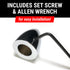 Bullet Aluminum Windshield Wiper Arm Post Cover Caps, 2 Pack (Pair) - Universal