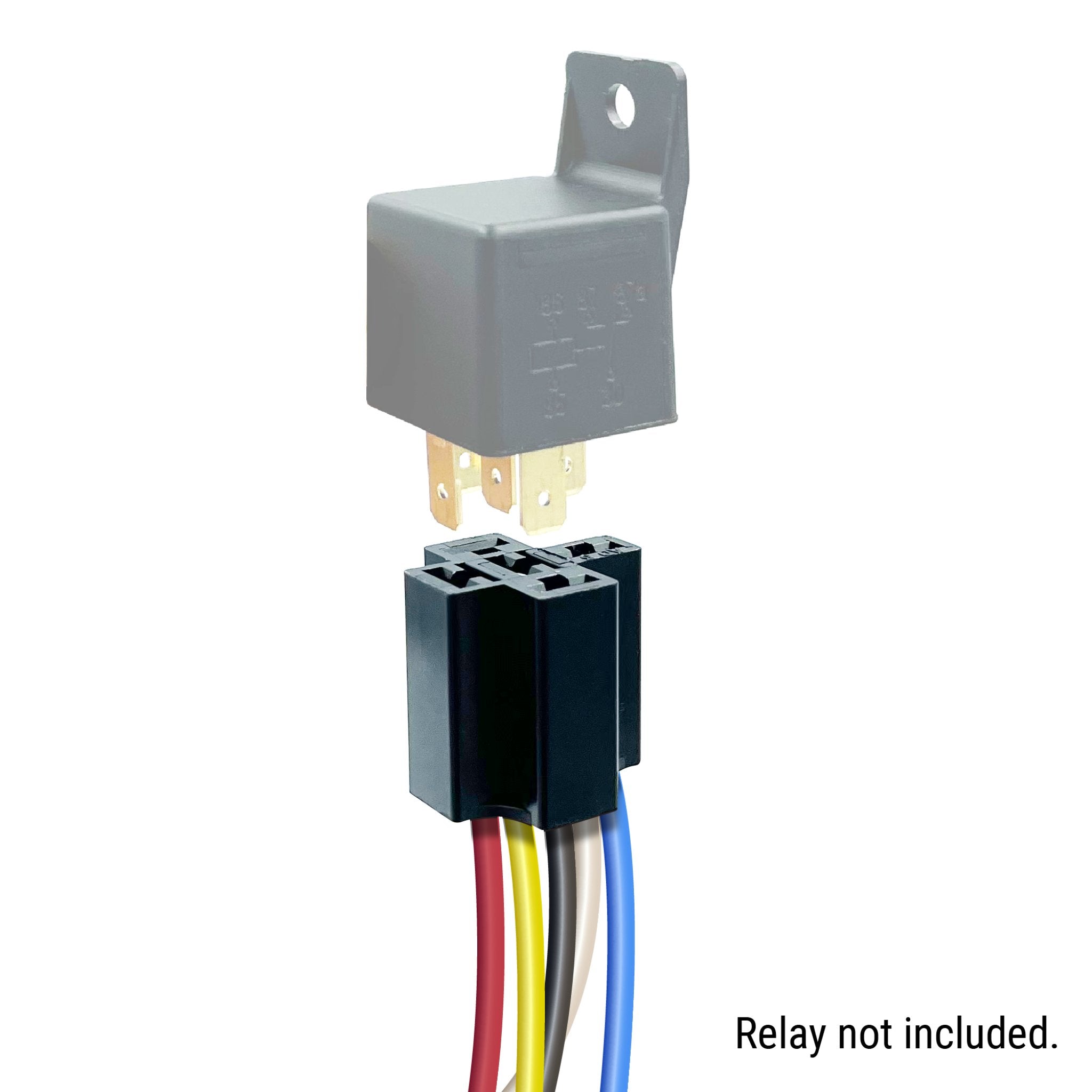 5 Pin 30/40 Amp 12V Automotive DC SPDT Relay Harness Socket Plug 12" Longer Wire