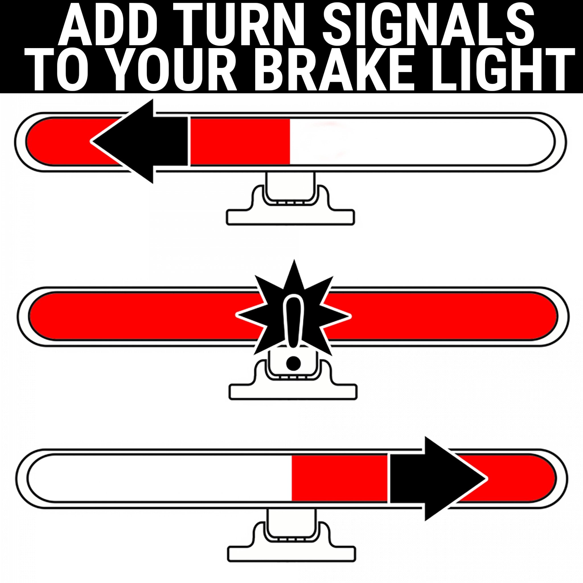 Brake Tail Light Conversion Control Module Kit to Brake Lights with Turn Signals