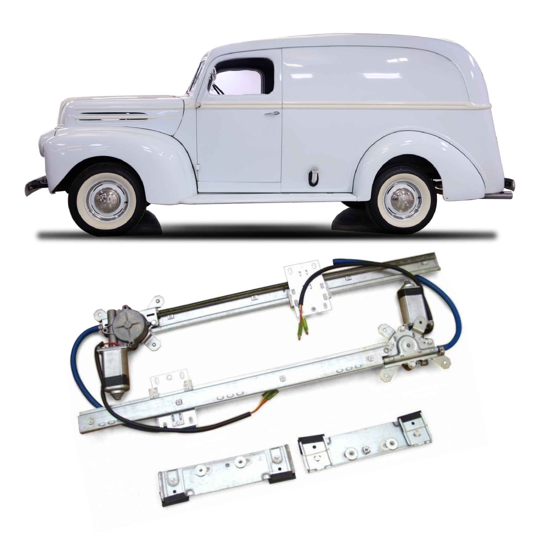 Autoloc 12V Electric Power Window Conversion Kit for 1947 Ford Delivery